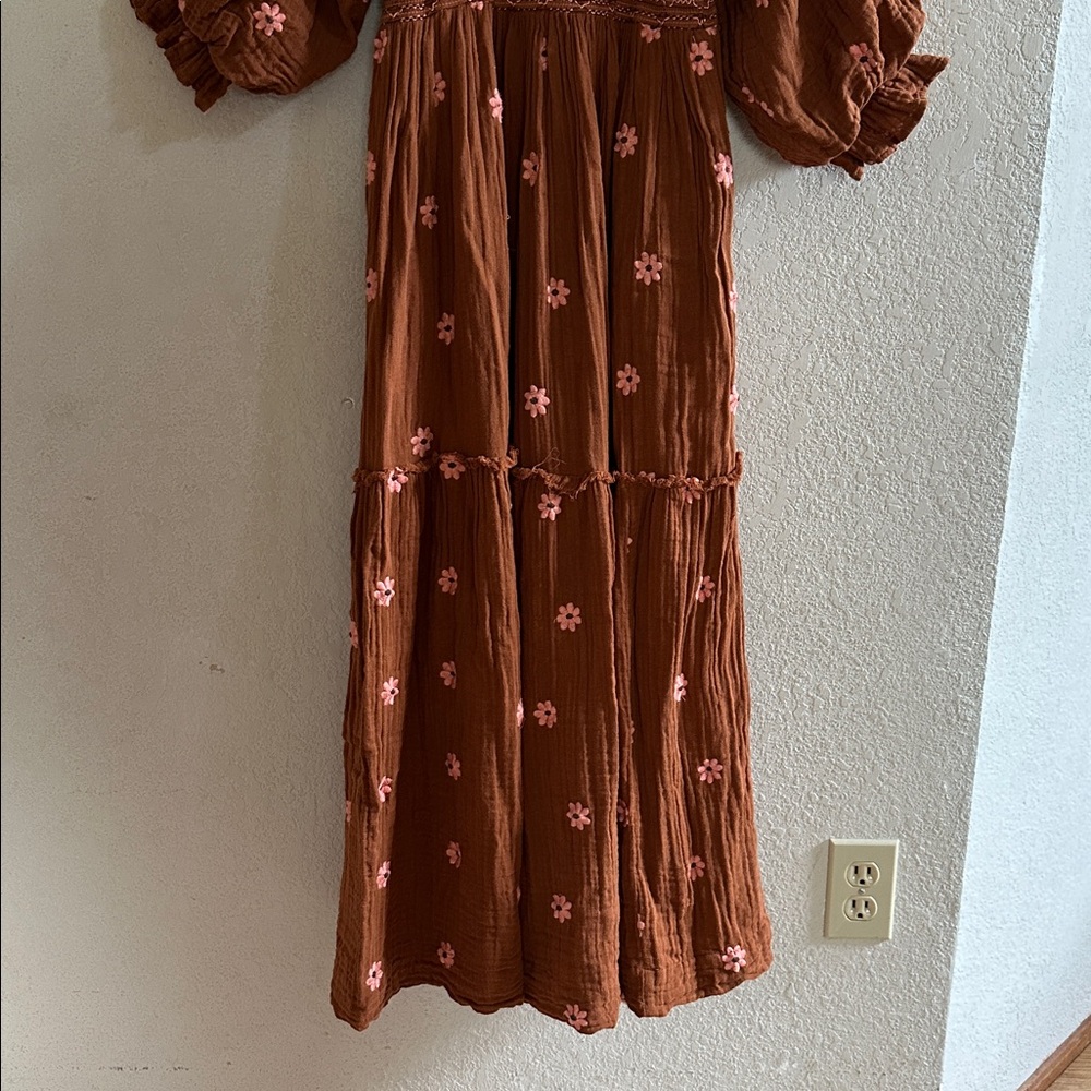 RARE Free People | Dahlia Embroidered Maxi Dress | XS - Picture 8 of 16